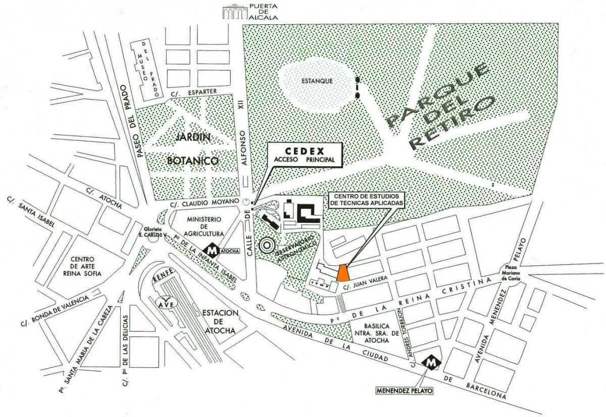 karta kolodvor Atocha Madrid