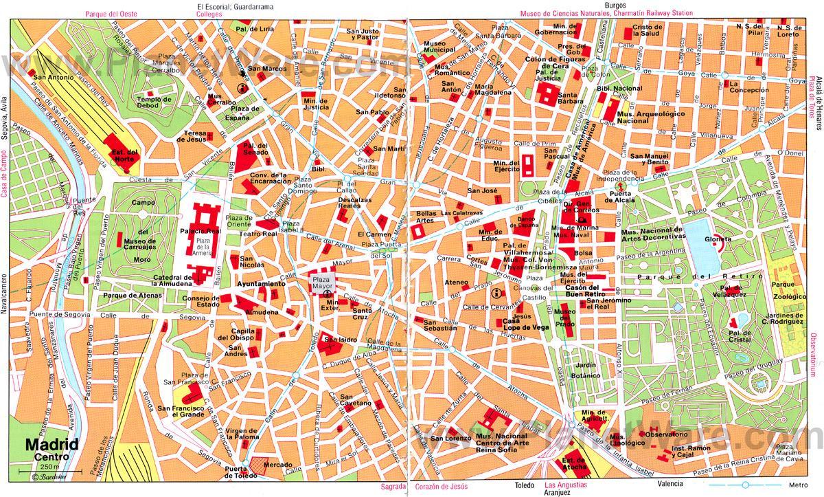 Madrid, Španjolska grada na karti