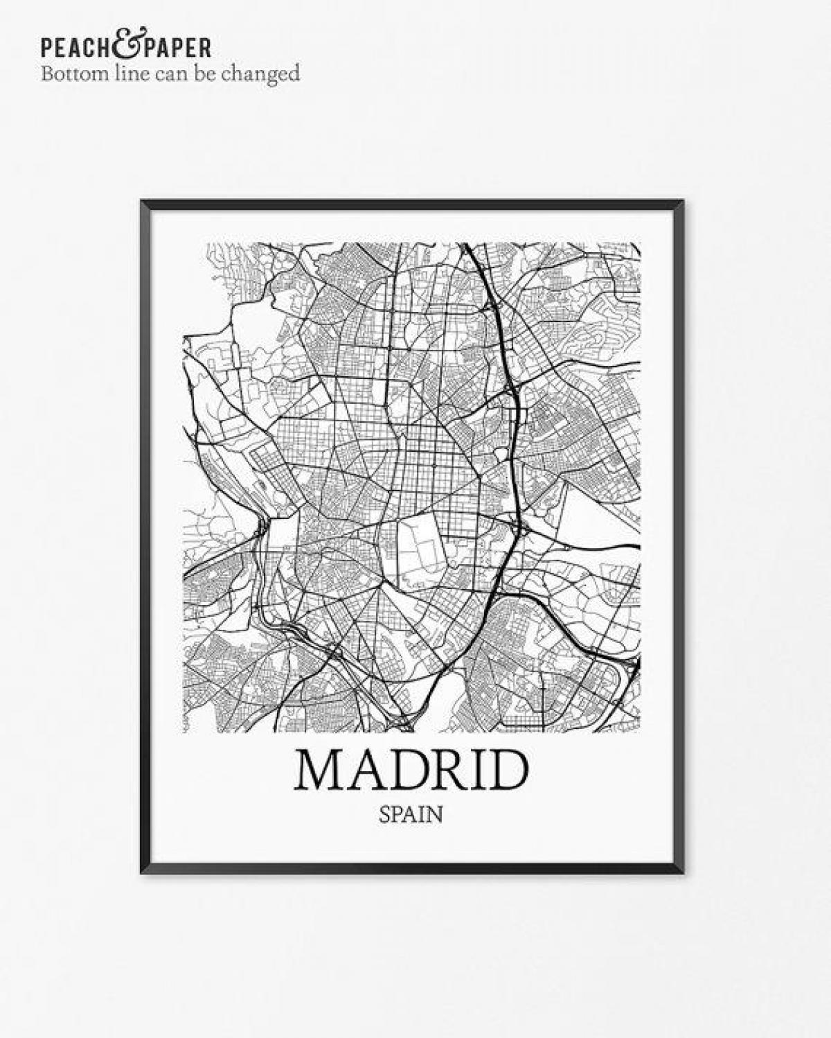 karta Madrida kartica Bilbord 