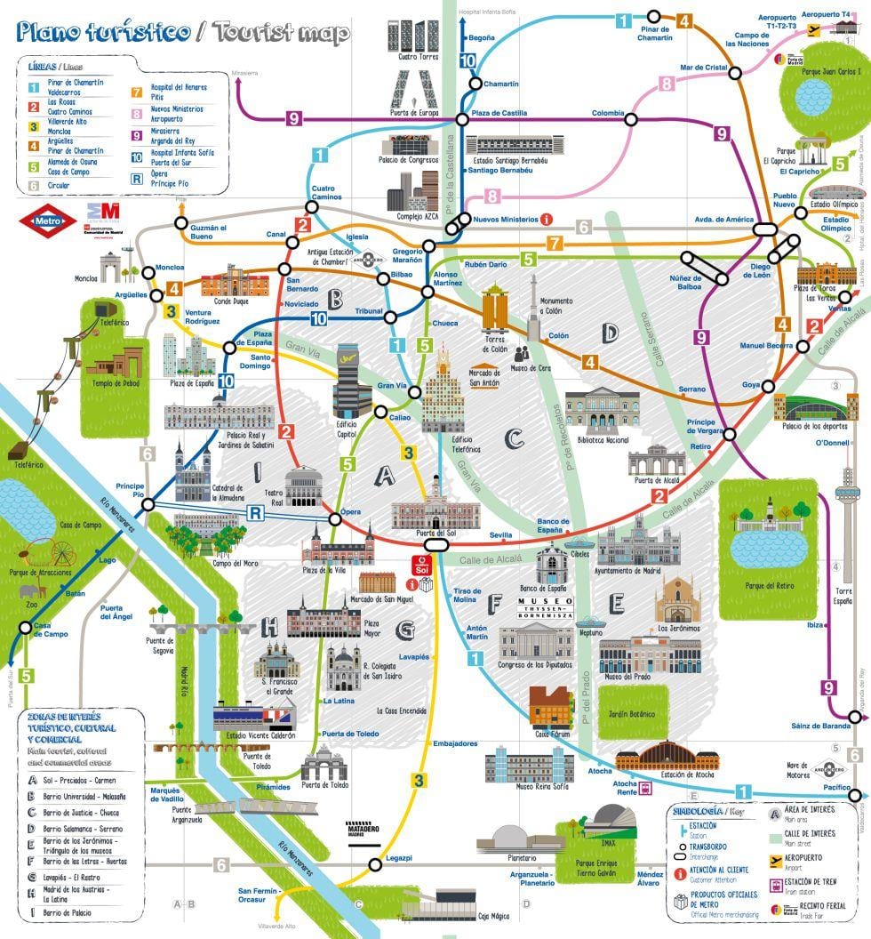 turistička karta Madrida