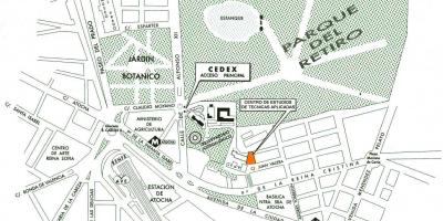Karta kolodvor Atocha Madrid