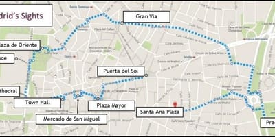 Madrid pješačke karti