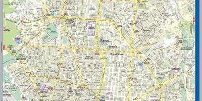 Mapa ulica Madrida do centra grada 