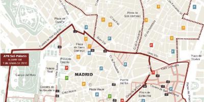 Karta Madrida parkiralište