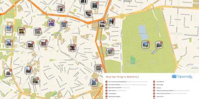 Madrid glavne atrakcije na karti