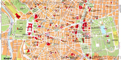 Karta Burgundija ulica Madrid, Španjolska